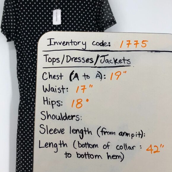 Le Chateau  Black white Polka Dot short sleeve ruched NWT Dress Size XXL - Picture 15 of 16